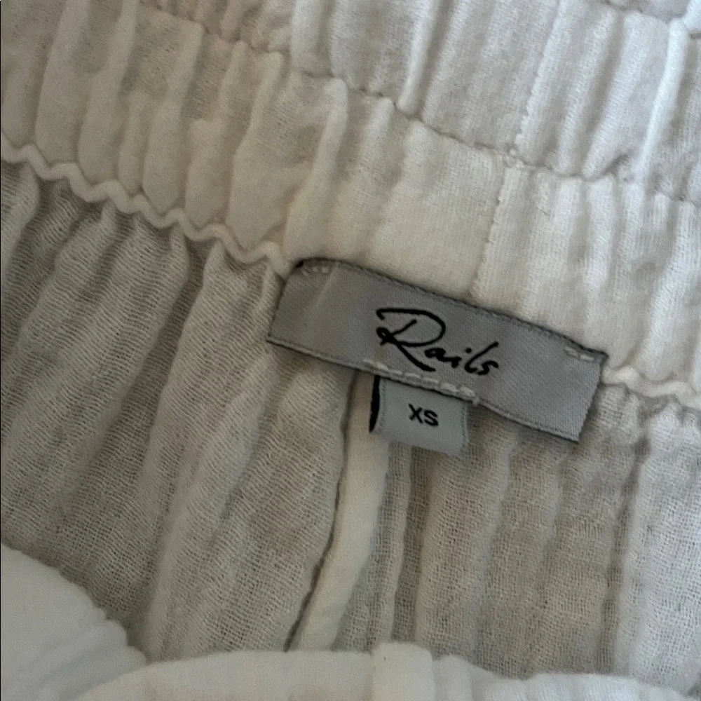 Rails White White Breezy Double Gauze Pants size XS - Picture 10 of 12